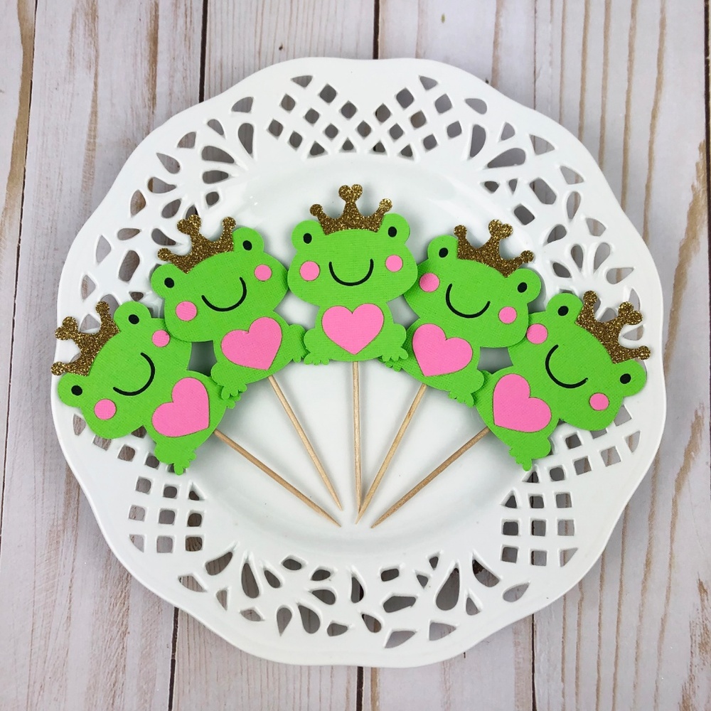 Frog Princess Birthday Cupcake Toppers 12 ct
